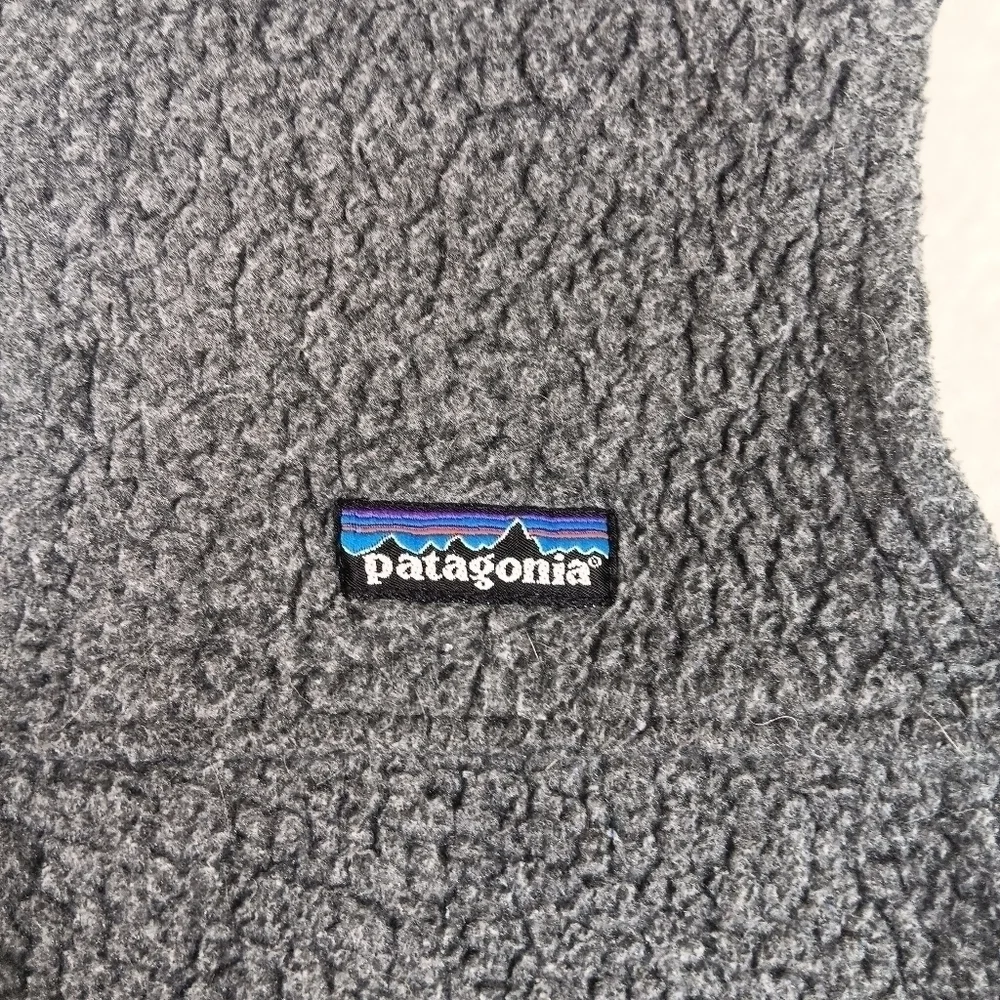 Vintage 90s Patagonia Vest Mens Small Gray Retro X Deep Pile Outdoor Gorpcore